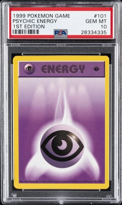 1999 POKEMON BASE SET 1ST EDITION #101 PSYCHIC ENERGY PSA 10