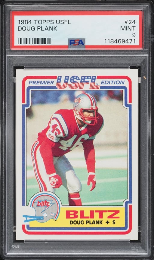 1984 Topps USFL Doug Plank #24 PSA 9 MINT