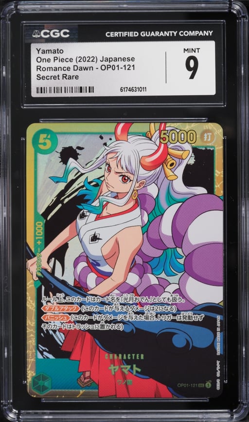 2022 One Piece Japanese Romance Dawn SEC Yamato #OP01-121 CGC 9 MINT