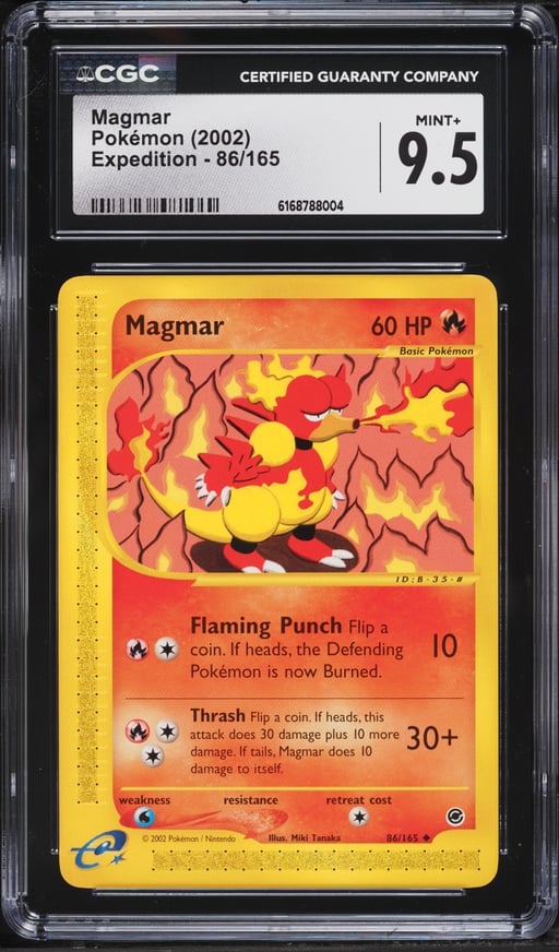 2002 Pokemon Expedition Magmar #86 CGC 9.5 MINT+