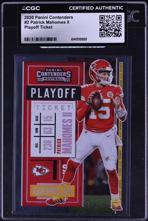2020 Panini Contenders Playoff Ticket Patrick Mahomes II /199 #2 CGC AUTH