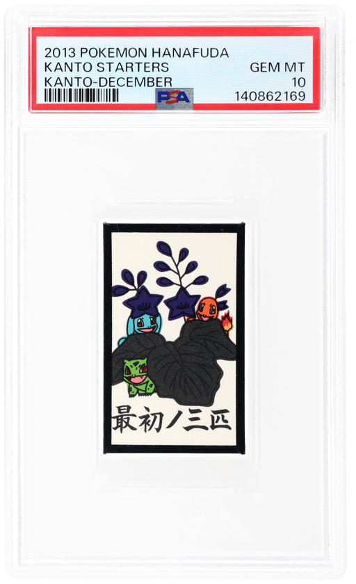 2013 Pokemon Hanafuda Kanto December Kanto Starters PSA 10