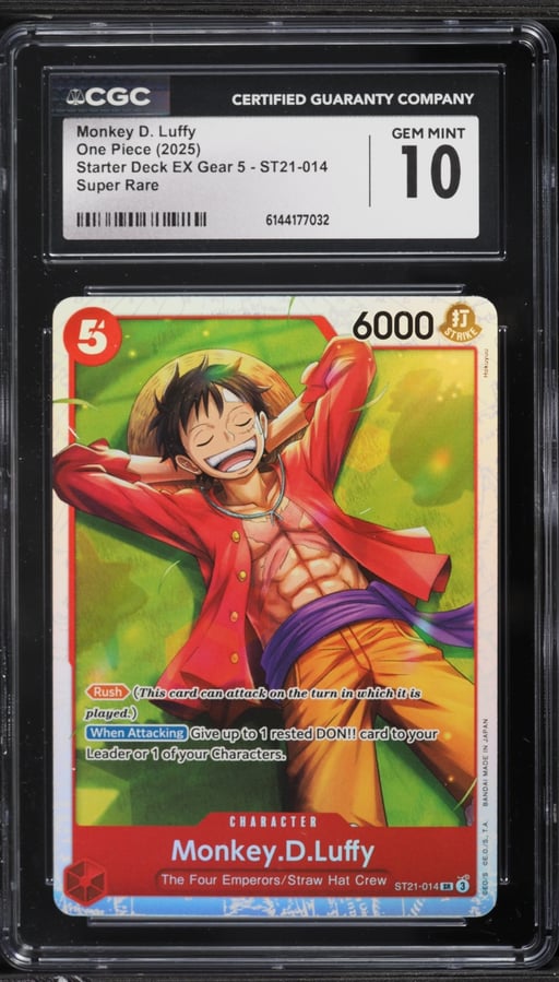 2025 One Piece Starter Deck EX Gear 5 SR Monkey D. Luffy #ST21-014 CGC 10 GEM MINT