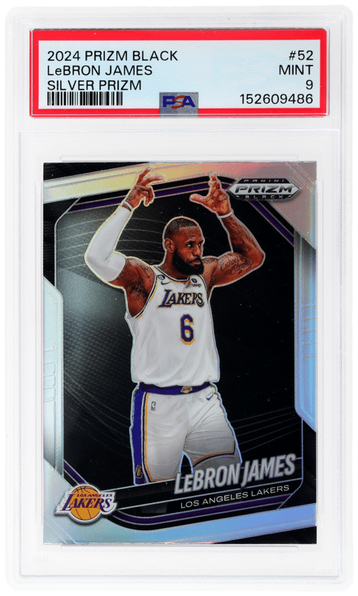 2024 Panini Prizm Black Silver Prizm LeBron James #52 PSA 9