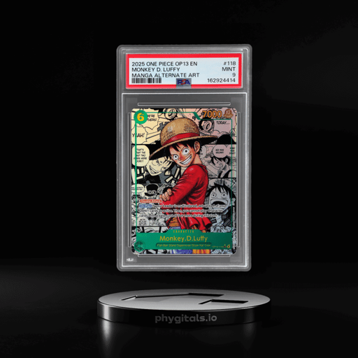 2025 One Piece Carrying On His Will Manga Alternate Art Monkey D. Luffy #OP13-118 PSA 9