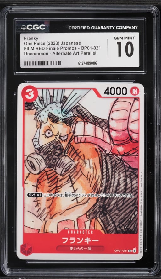 2023 One Piece Japanese Film Red Finale Promo Alt Art Franky #OP01-021 CGC 10 GEM MINT