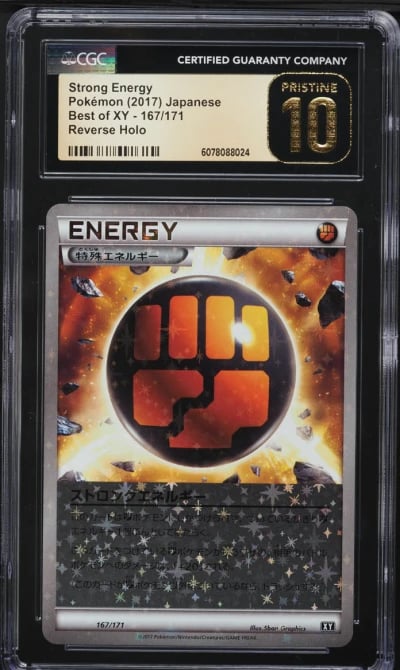 2017 Pokemon Japanese Best Of XY Reverse Holo Strong Energy #167 CGC 10 PRISTINE
