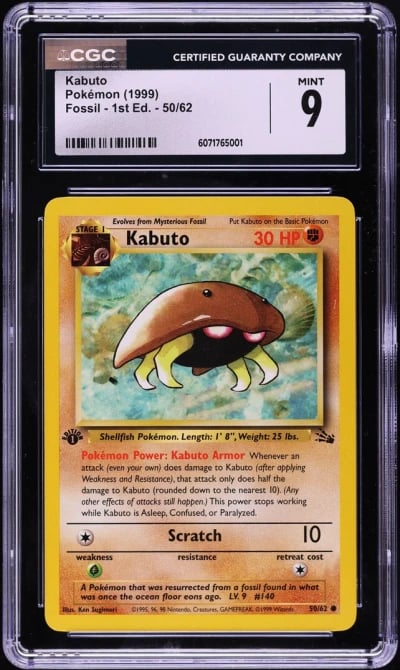 1999 Pokemon Fossil 1st Edition 