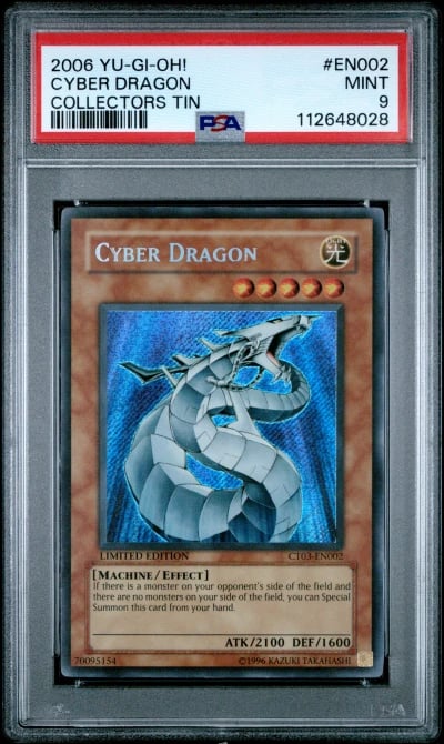 2006 YU-GI-OH! COLLECTORS TIN EN002 CYBER DRAGON PSA 9