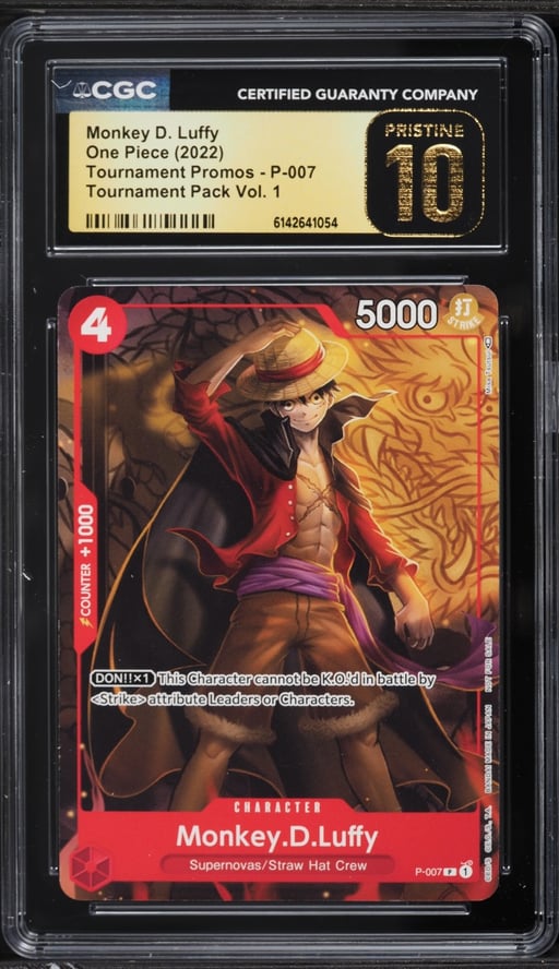 2022 One Piece Tournament Promo Pack Vol 1 Monkey D. Luffy #P-007 CGC 10 PRISTINE