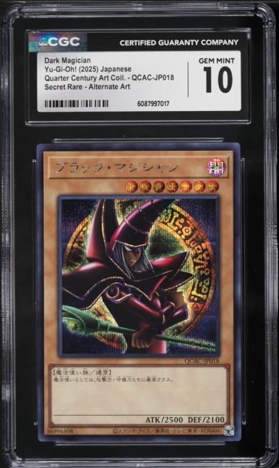 2025 Yu-Gi-Oh! Japanese Quarter Century Art Collection Alt Art Dark Magician #QCAC-JP018 CGC 10