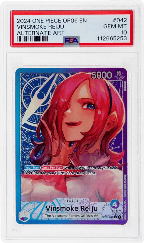 2024 One Piece Wings of the Captain Leader Alternate Art Vinsmoke Reiju #OP06042 PSA 10