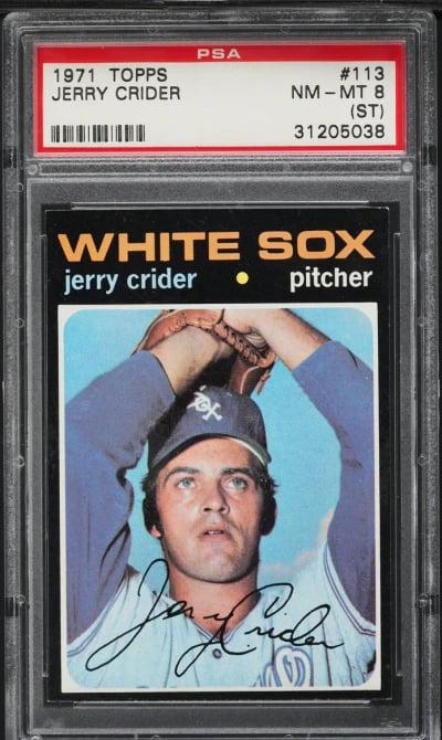 1971 Topps Jerry Crider #113 PSA 8(st) NM-MT
