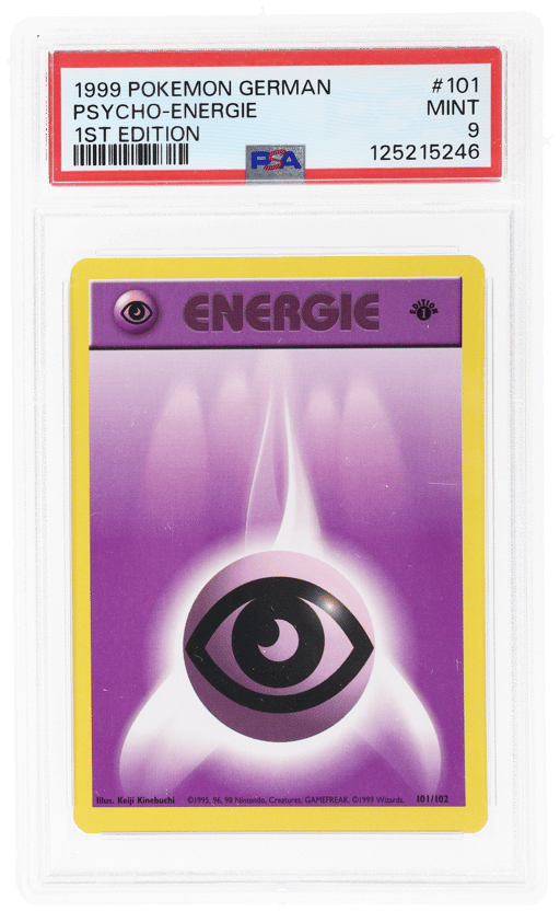 1999 Pokemon Base Set German 1st Edition Psychic Energy #101 PSA 9