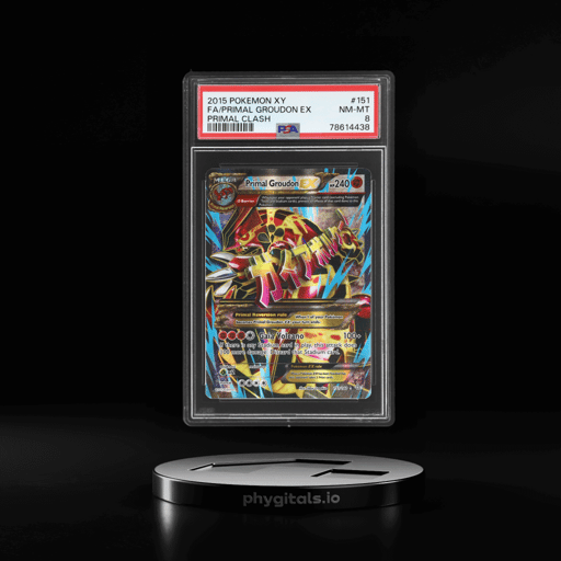 2015 Pokemon XY Primal Clash Primal Groudon Ex #151 PSA 8