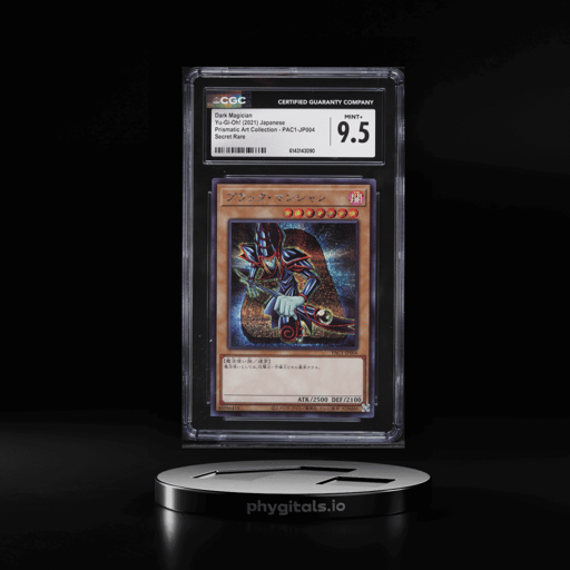 2021 Yu-Gi-Oh Japanese Prismatic Art Collection SEC Dark Magician #PAC1-JP004 CGC 9.5 MINT+