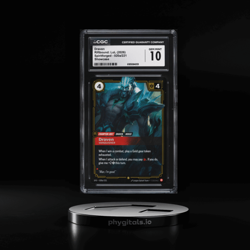 2026 Riftbound League Of Legends LOL Spiritforged Showcase Draven #020a CGC 10 GEM MINT