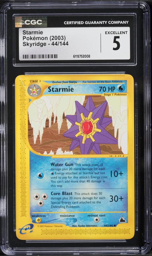 2003 Pokemon Skyridge Starmie #44 CGC 5 EX