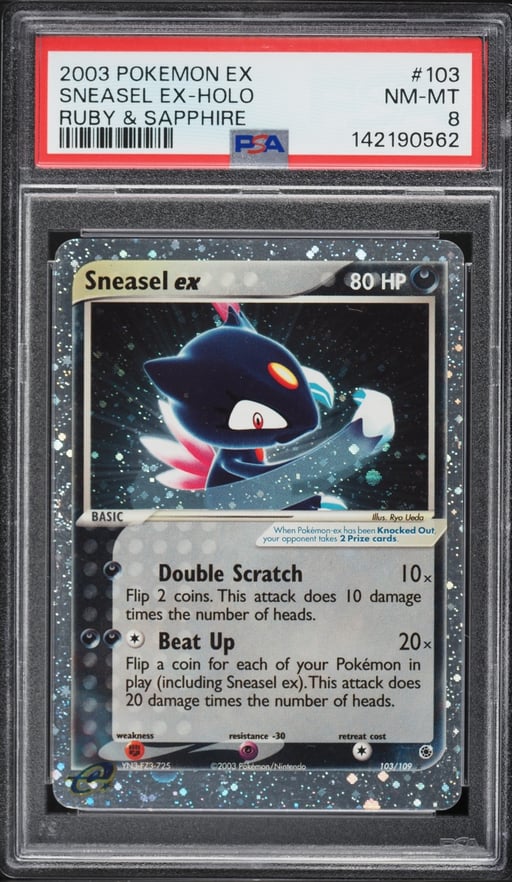 2003 Pokemon EX Ruby & Sapphire Sneasel Ex #103 PSA 8 NM-MT