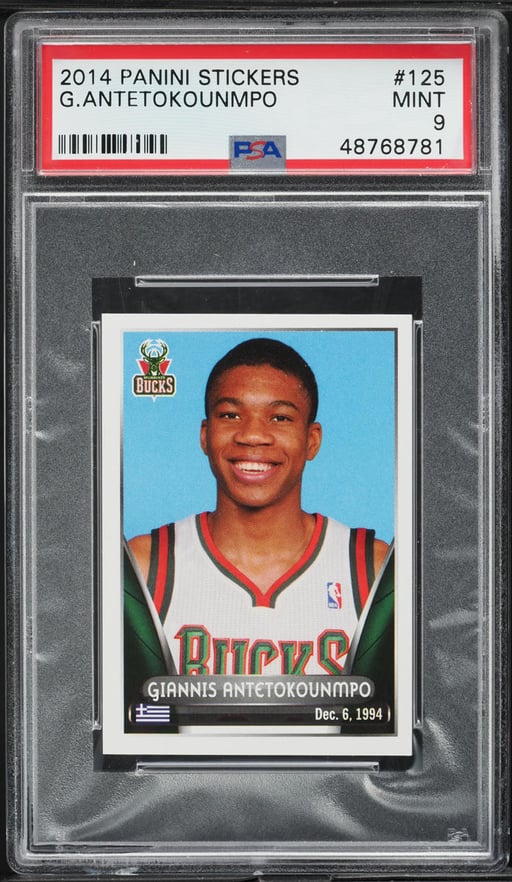 2014 Panini Stickers Giannis Antetokounmpo #125 PSA 9 MINT