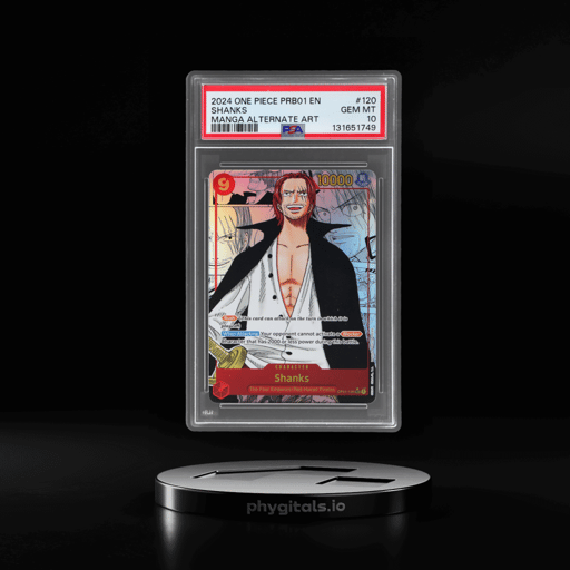 2024 One Piece the Best Premium Booster Manga Alternate Art Shanks #OP01120 PSA 10