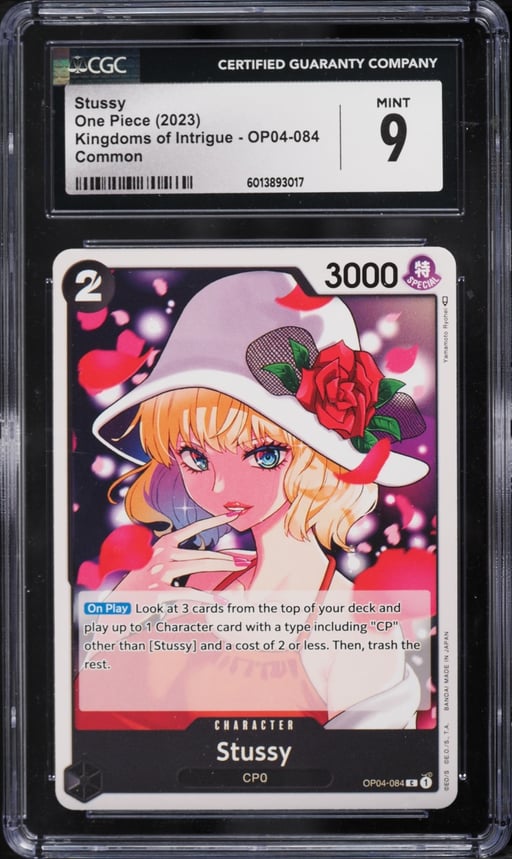 2023 One Piece Kingdoms Of Intrigue Stussy #OP04-084 CGC 9 MINT