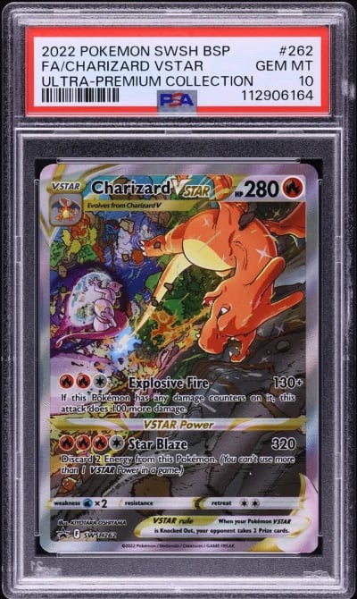 2022 Pokemon SWSH Black Star Promo Ultra Premium Charizard VSTAR #262 PSA 10 GEM
