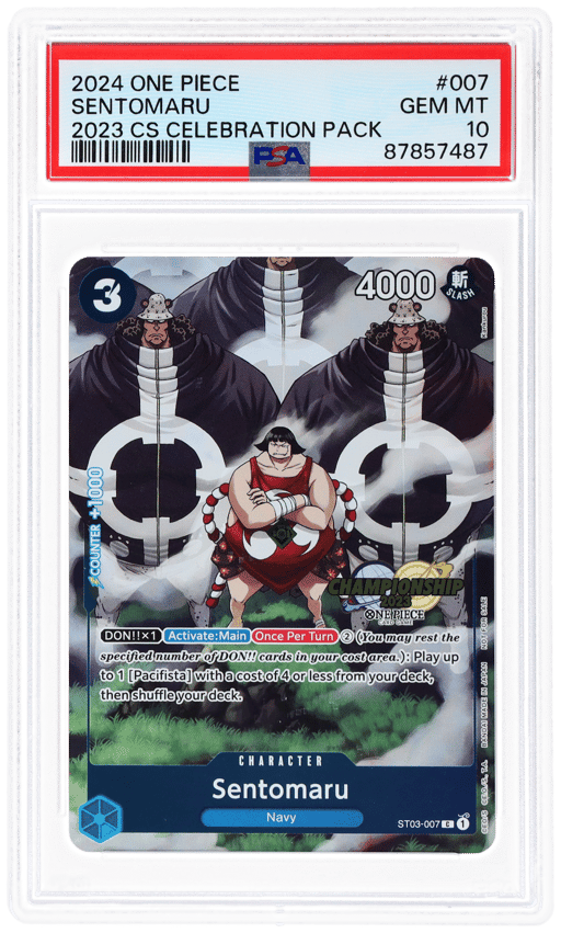 2024 One Piece Championship '23 Celebration Pack Sentomaru #ST03-007 PSA 10