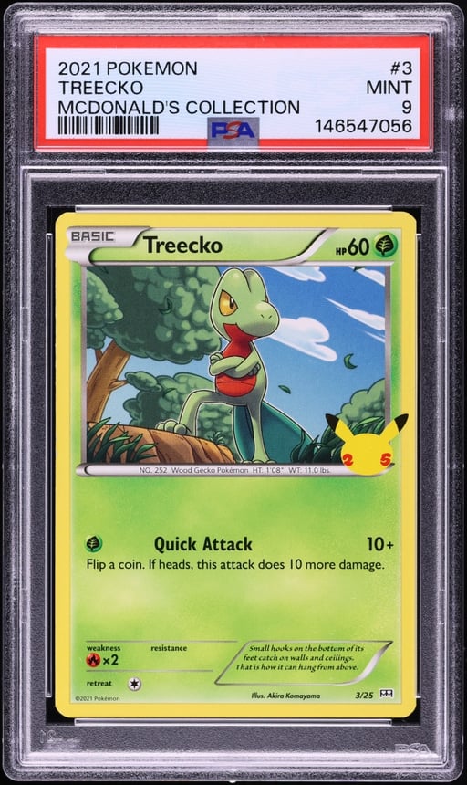 2021 Pokemon Sword & Shield McDonald's Collection Treecko #3 PSA 9 MINT