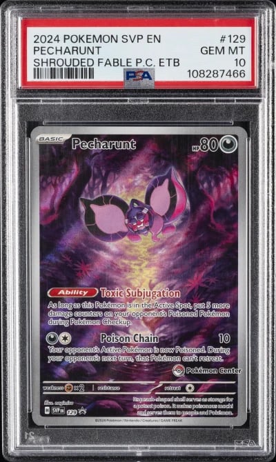 2024 POKEMON SVP EN-SV BLACK STAR PROMO #129 PECHARUNT PSA 10