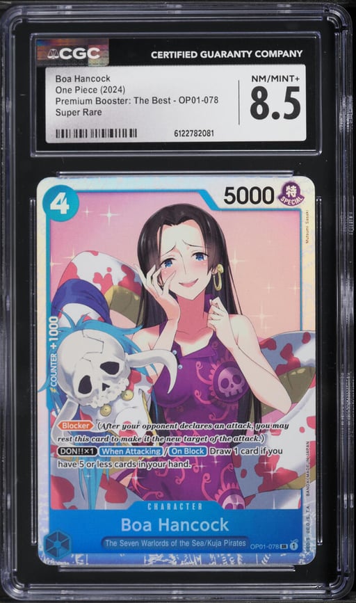 2024 One Piece Premium The Best Boa Hancock #OP01-078 CGC 8.5 NM-MT+