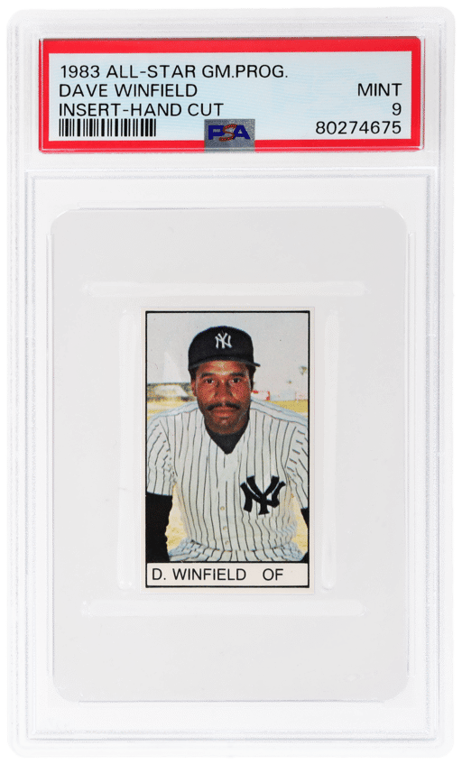 1983 All-Star Game Program Inserts Hand Cut Dave Winfield PSA 9
