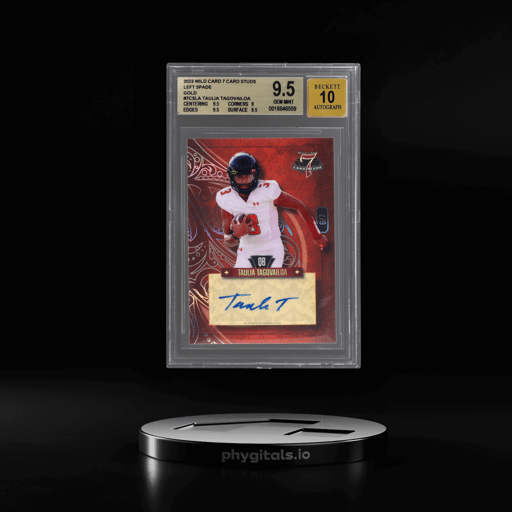 2023 Wild Card 7 Card Studs Left Spade Gold Taulia Tagovailoa #7CSLA 6/7 BGS 9.5