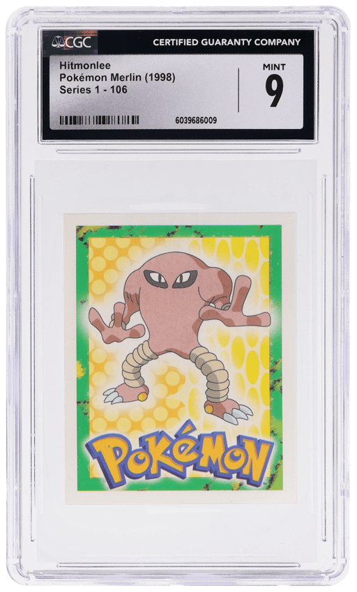 1999 Merlin Pokemon Hitmonlee #106 CGC 9