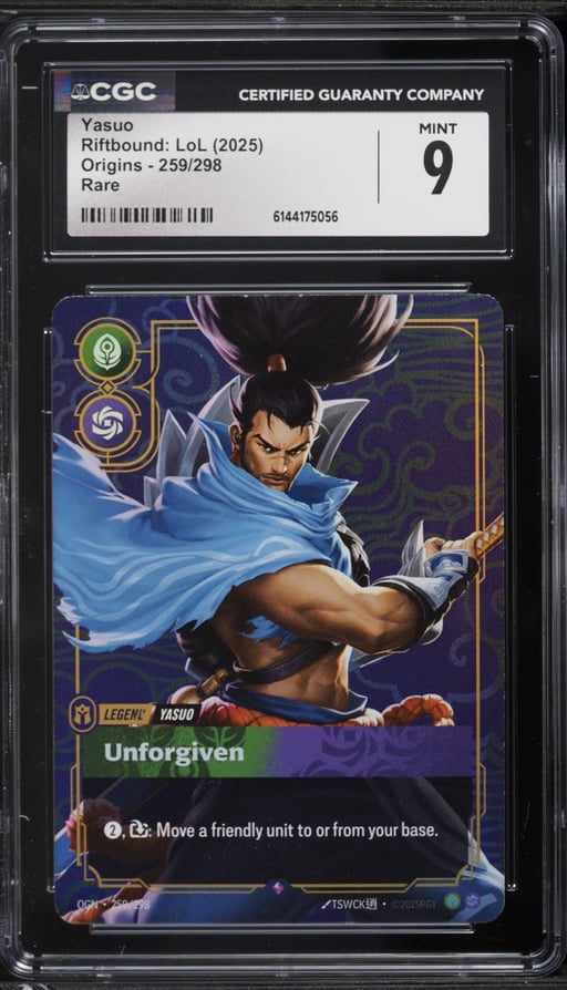 2025 Riftbound League Of Legends LoL Origins Yasuo #259 CGC 9 MINT