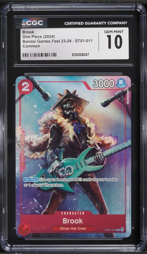 2024 One Piece Bandai Games Fest '23-'24 Brook #ST01-011 CGC 10 GEM MINT