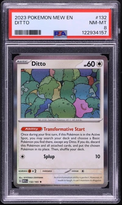 2023 Pokemon Scarlet & Violet 151 Ditto #132 PSA 8 NM-MT