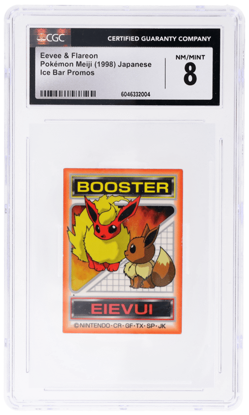 1998 Pokemon Ice Bar Promo Japanese Eevee/Flareon CGC 8