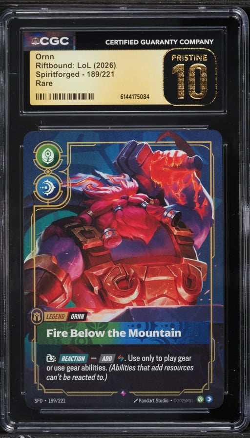 2026 Riftbound League Of Legends LoL Spiritforged Ornn #189 CGC 10 PRISTINE