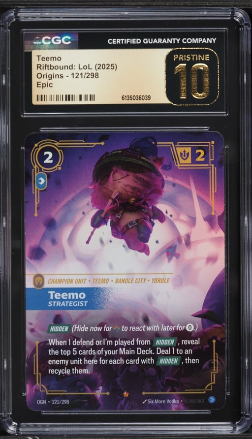 2025 Riftbound: LoL Origins Teemo #121 CGC 10 PRISTINE