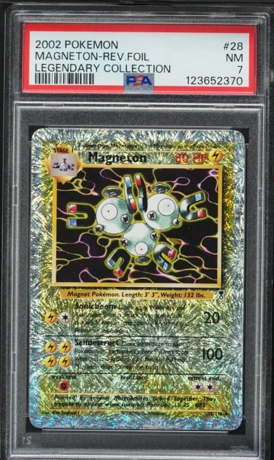 2002 Pokemon Legendary Collection Reverse Holo Magneton #28 PSA 7 NRMT