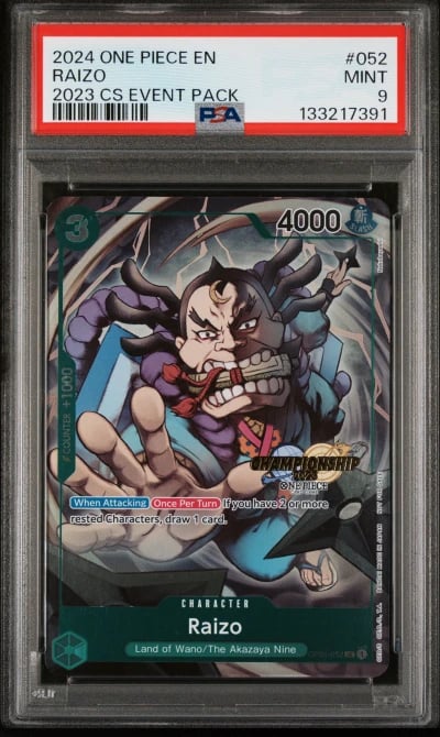 2024 ONE PIECE CHAMPIONSHIP 2023 EVENT PACK 052 RAIZO PSA 9