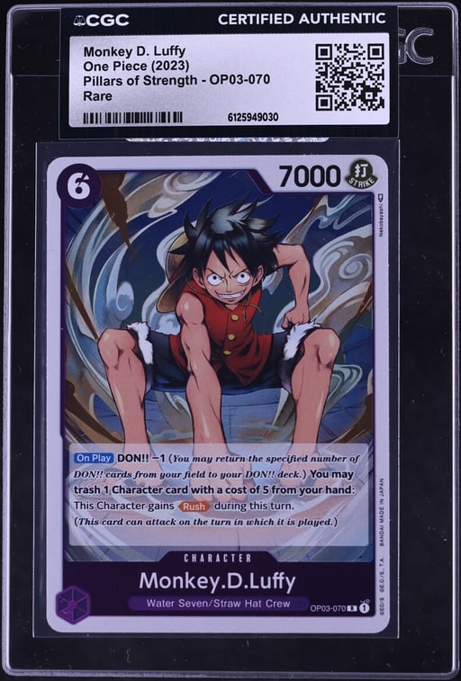 2023 One Piece Pillars Of Strength Monkey D. Luffy #OP03-070 CGC AUTH
