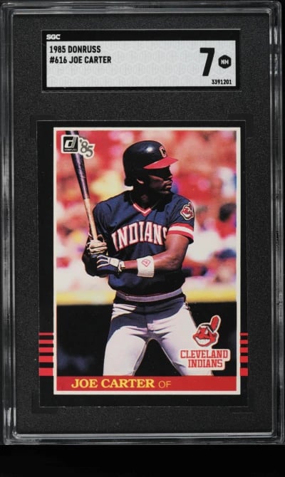 1985 Donruss Joe Carter #616 SGC 7 NRMT