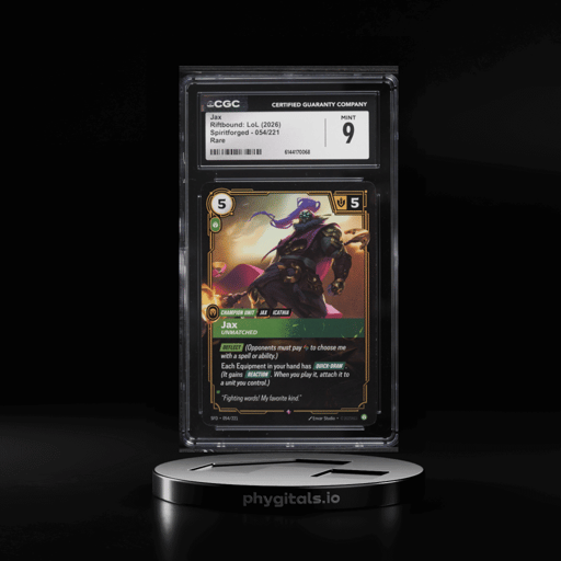 2026 Riftbound League Of Legends Spiritforged Jax #054 CGC 9 MINT