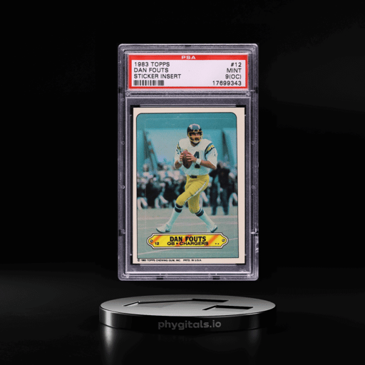 1983 Topps Stickers Insert Football Dan Fouts #12 PSA 9(oc) MINT