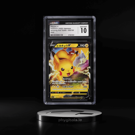 2020 Pokemon Japanese Sword & Shield Amazing Volt Tackle Holo Pikachu V #30 CGC 10 GEM MINT