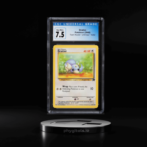2000 Pokemon Team Rocket Dratini #53 CGC 7.5 NRMT+