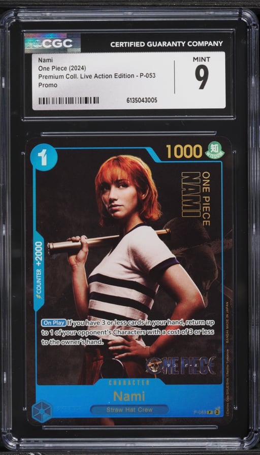2024 One Piece Promo Premium Collection Live Action Edition Alt Art Nami #P-053 CGC 9 MINT