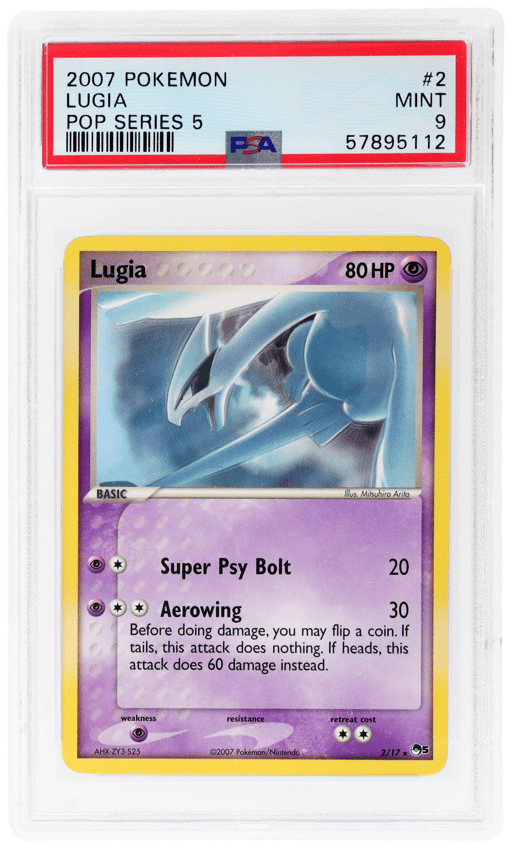 2007 Pokemon Organized Play Series 5 Lugia #2 PSA 9